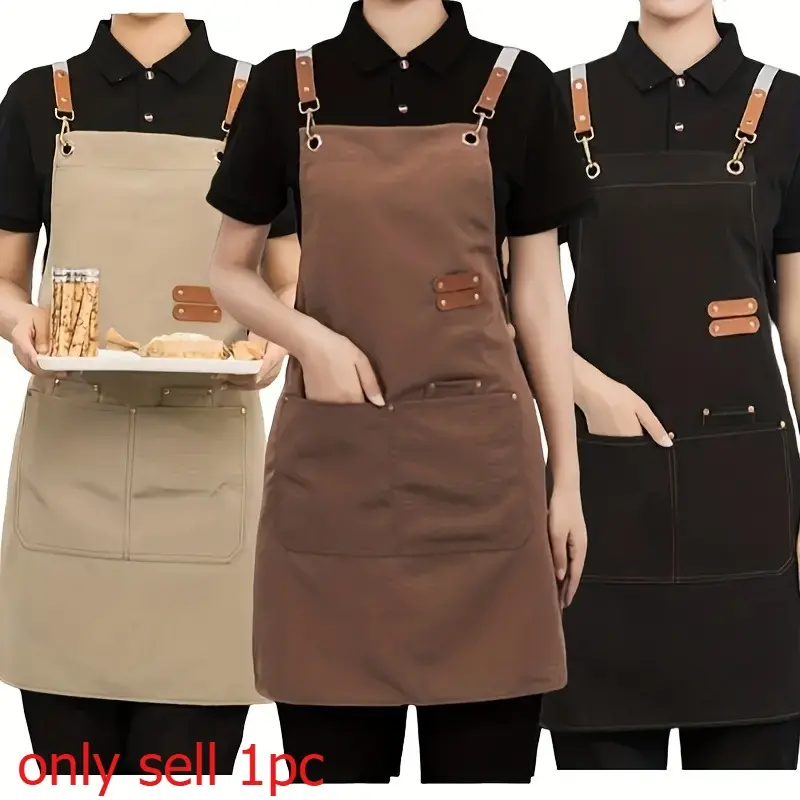 Premium Professional Chef  Apron for Women and Men, Heavy Duty Wear Resistant Kitchen Apron for Restaurant, Bar, Churrasco & Home Cooking