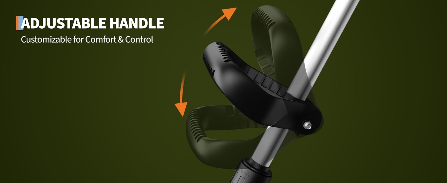 20V Weed Wacker Cordless with 2 x 2.0Ah Batteries & Charger, 12'' Electric Weed Eater String, Grass Trimmer with 8 Replacement Line, Battery Powered String Trimmer for Lawn Yard Patio Garden