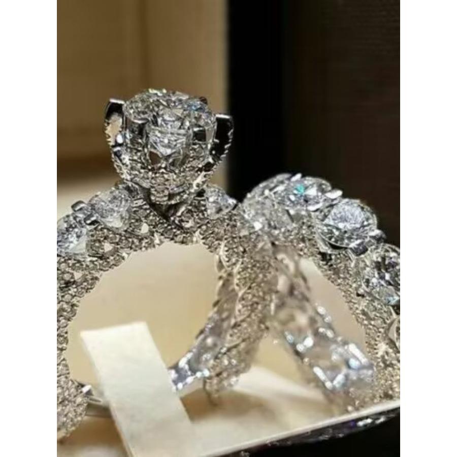 Proposal engagement ring Full diamond ring Simple and stylish ring