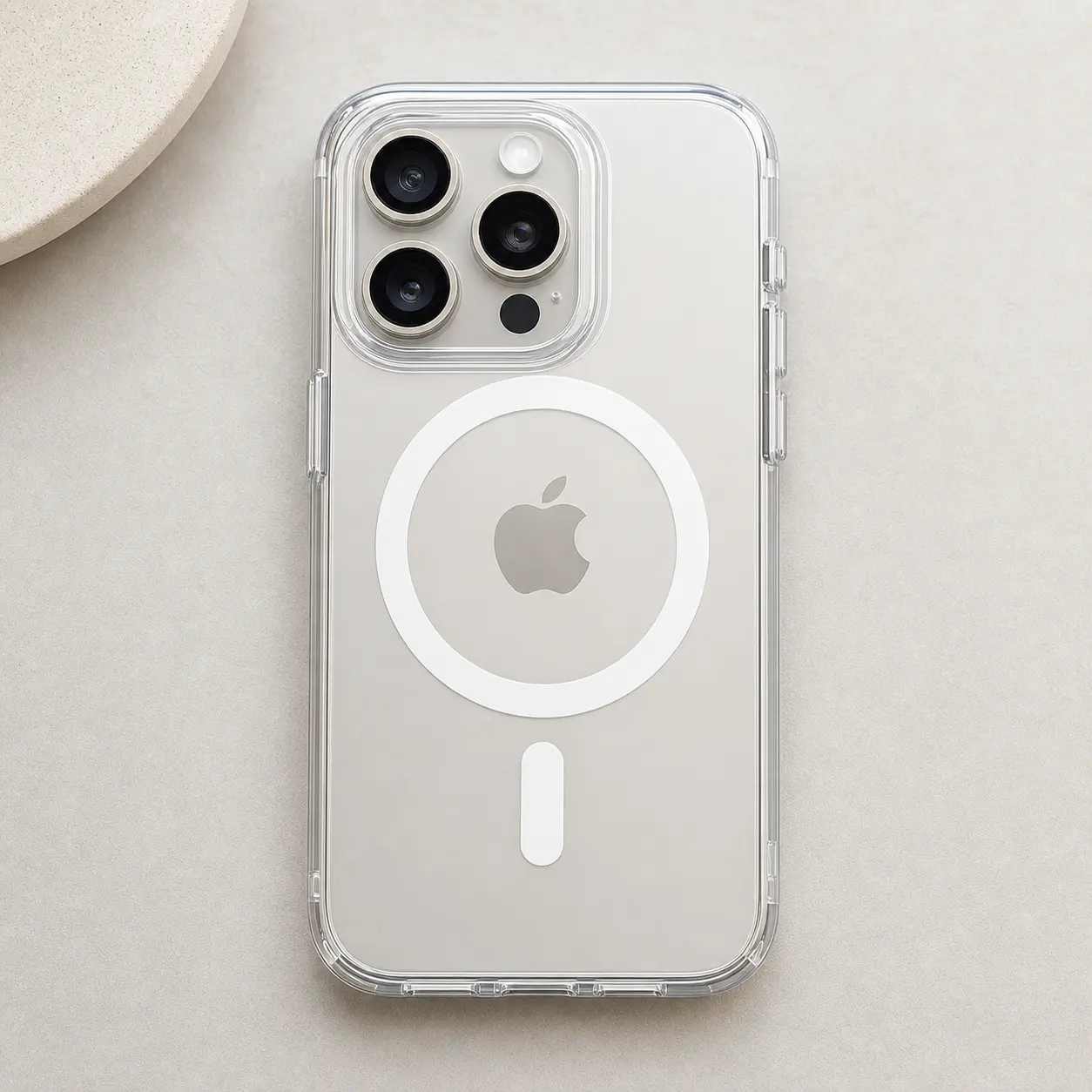 Magnetic Transparent Silicone Smartphone Case with Acrylic Back - MagSafe-Compatible, Shockproof, 5.81in, Precise Fit for iPhone 17/16/15/14/13/12/11 Pro Max, Handheld Cellphone Casing Cover, Christmas Phone Accessory