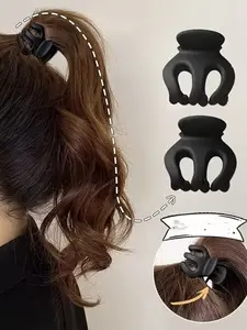 2pcs Pumpkin Hair Clips, Large Bun Accessories, Height-Boosting Hair Clip, High Ponytail Holder, Anti-Sagging, Princess Style, All Seasons