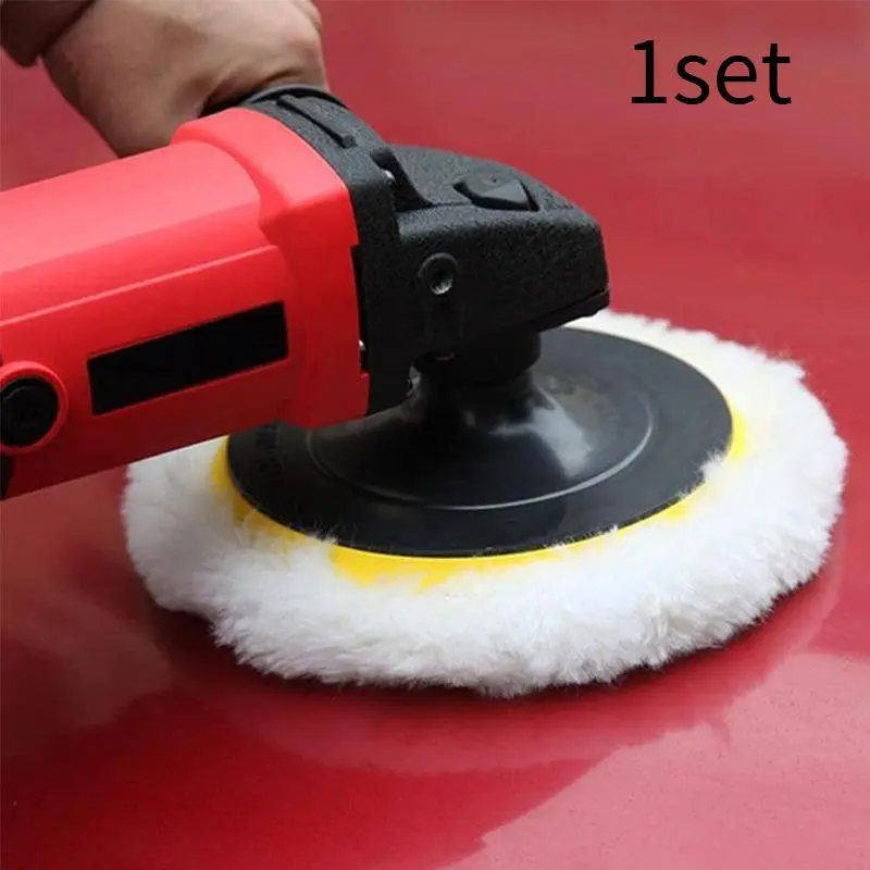 1 Set, Universal Car Polish Pad For M10/M14 Soft Wool Machine Waxing Polisher Car Body Polishing Discs Cleaning Accessories