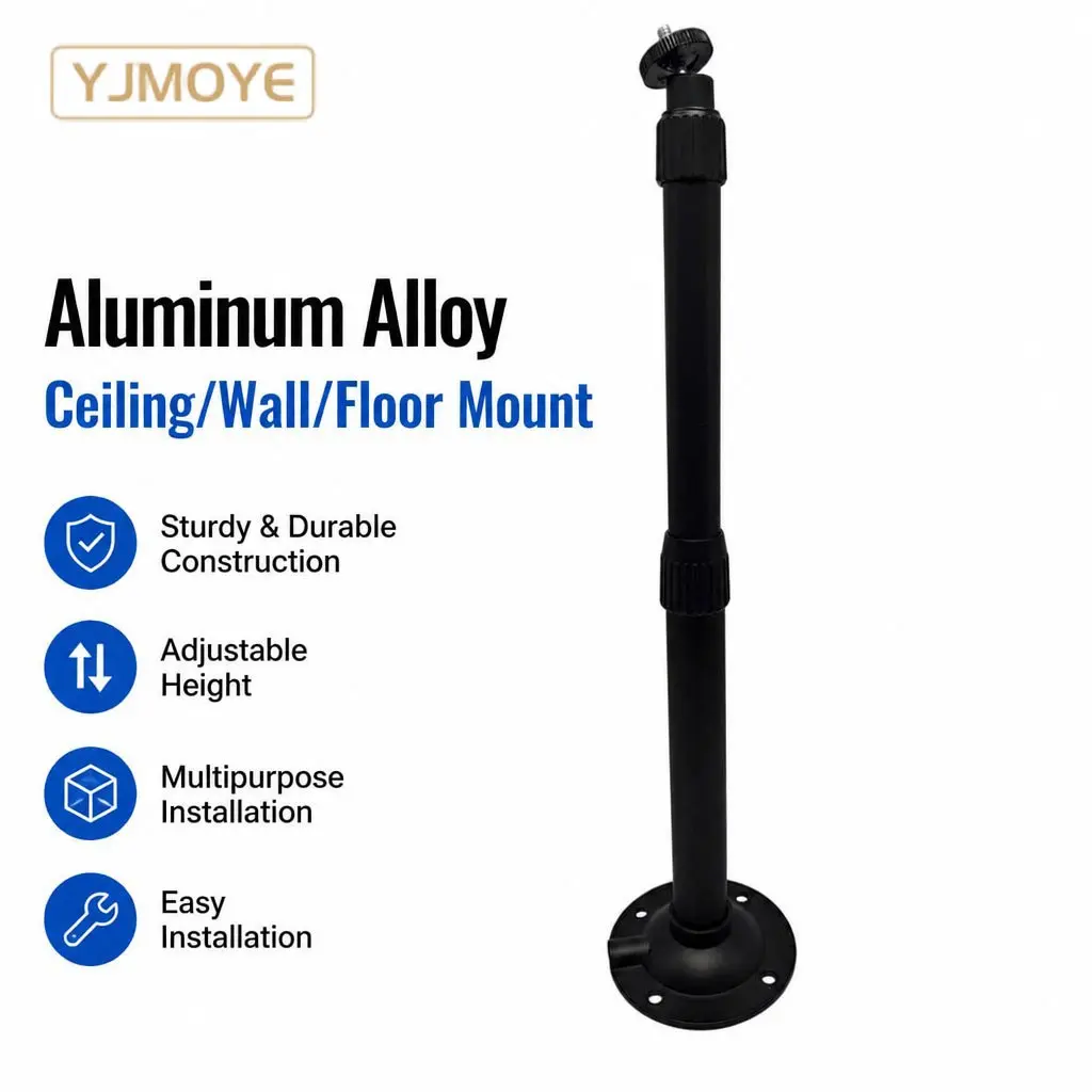 YJMOYE Projector Mount 20-40cm Portable Retractable Aluminum Camera Stand Wall Bracket Holder for Projectors/Security Cameras Adjustable Ceiling