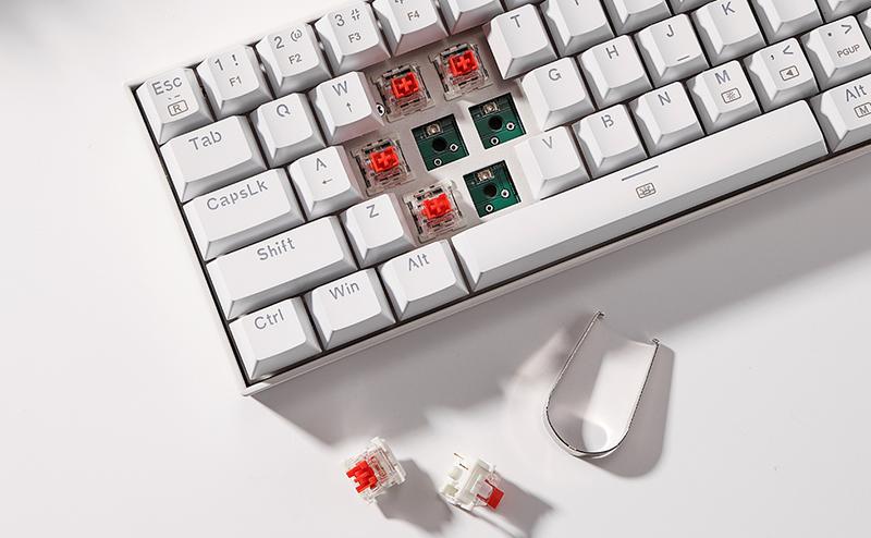 Redragon K630 Dragonborn 60% Wired RGB Gaming Keyboard, 61 Keys Compact Mechanical Keyboard with Linear Red Switch, Pro Driver Support