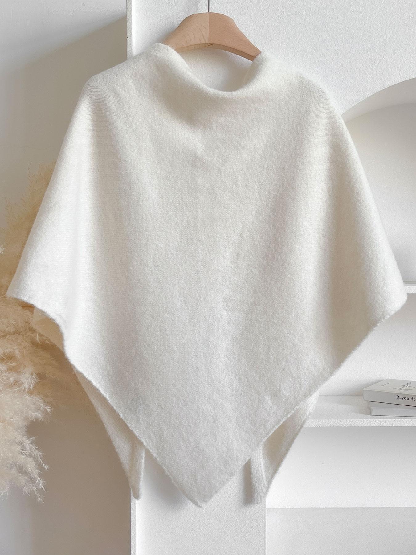 Women's Trendy Solid Knitted Shawl, Casual Soft Comfortable Scarf for Daily Wear, Fashion Accessories for Women & Girls Women's Trendy Solid Knitted Shawl, Casual Soft Comfortable Scarf for Daily Wear, Fashion Accessories for Women & Girls