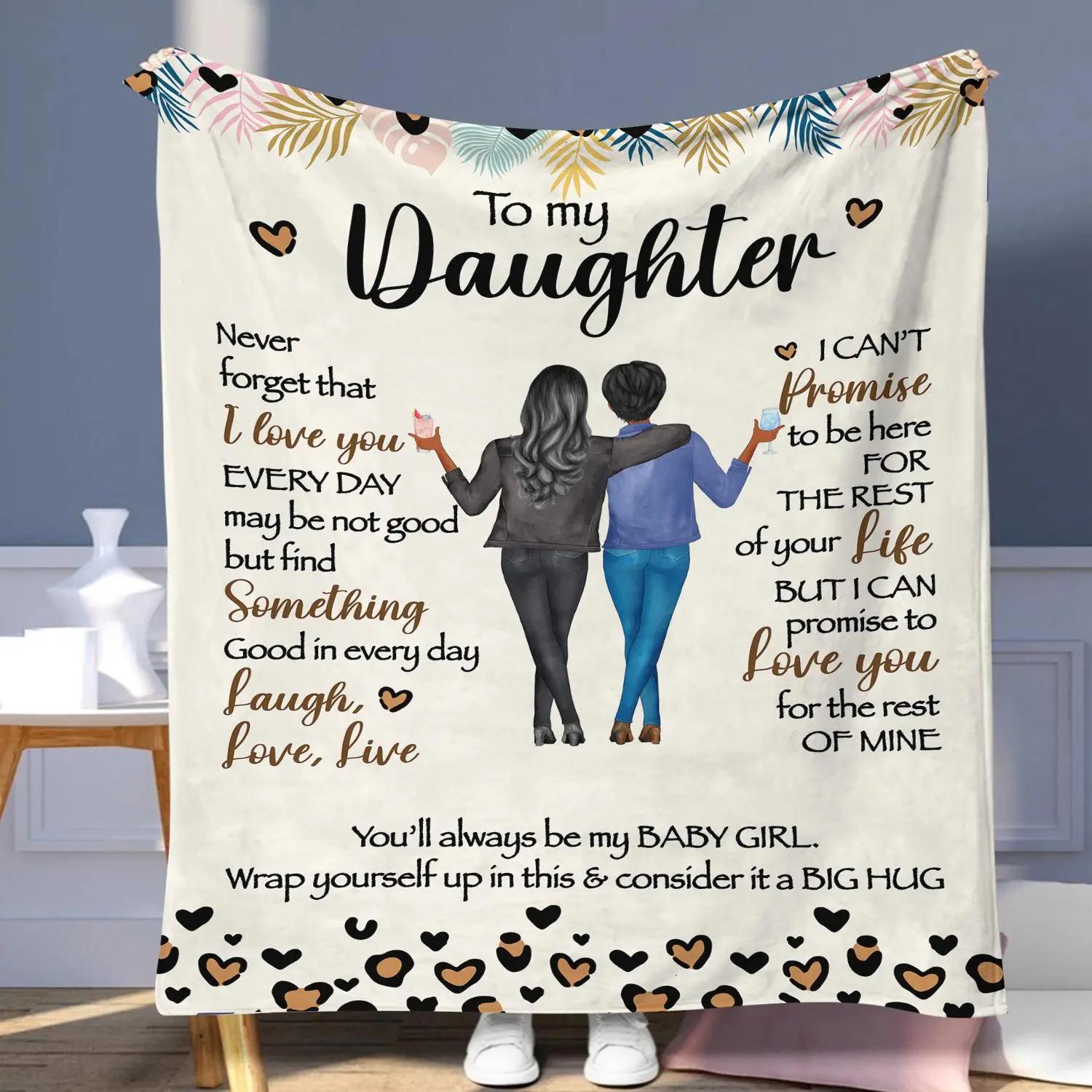 Letter Pattern Blanket, Halloween Decor Soft Throw Blanket, Cool Bedroom Accessories, Napping Blanket for Home Office Camping, Gift for Daughter, Slogan Print Blanket-280GSM