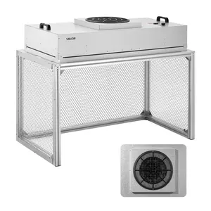 VEVOR Laminar Flow Hood, 24.02x 46.06x 27.36 inch Working Area FUU Fan Filter Unit, Meets Class 100/ISO 5 Clean Room Standards, with HEPA-14 Filter and G1 Pre-Filter, for Laboratory, Mushroom Room