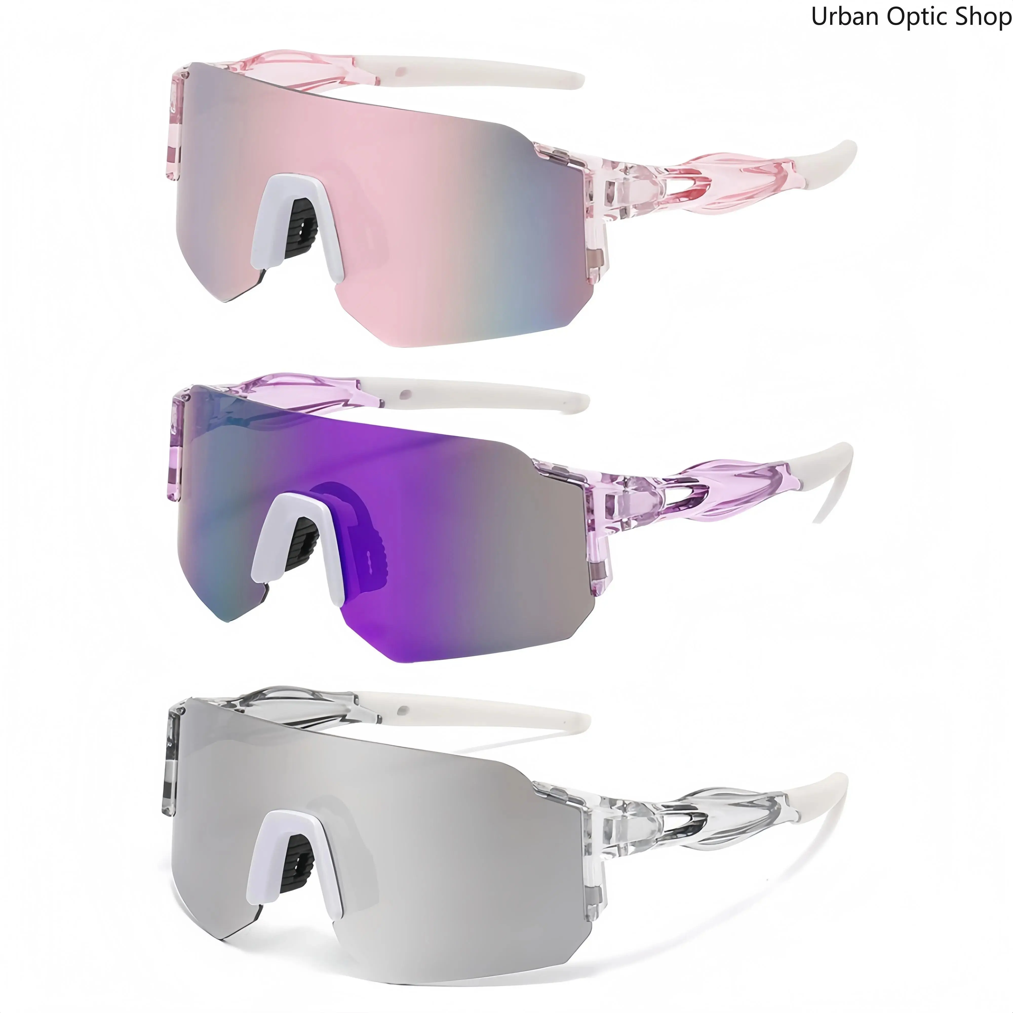 Unisex Wraparound 3-Lens Set Sports Eyeglasses - UV400 Sun Protection, Windproof Outdoor Sports Eyewear for Mountain Biking, Fishing, Lumina MTB Sunglasses