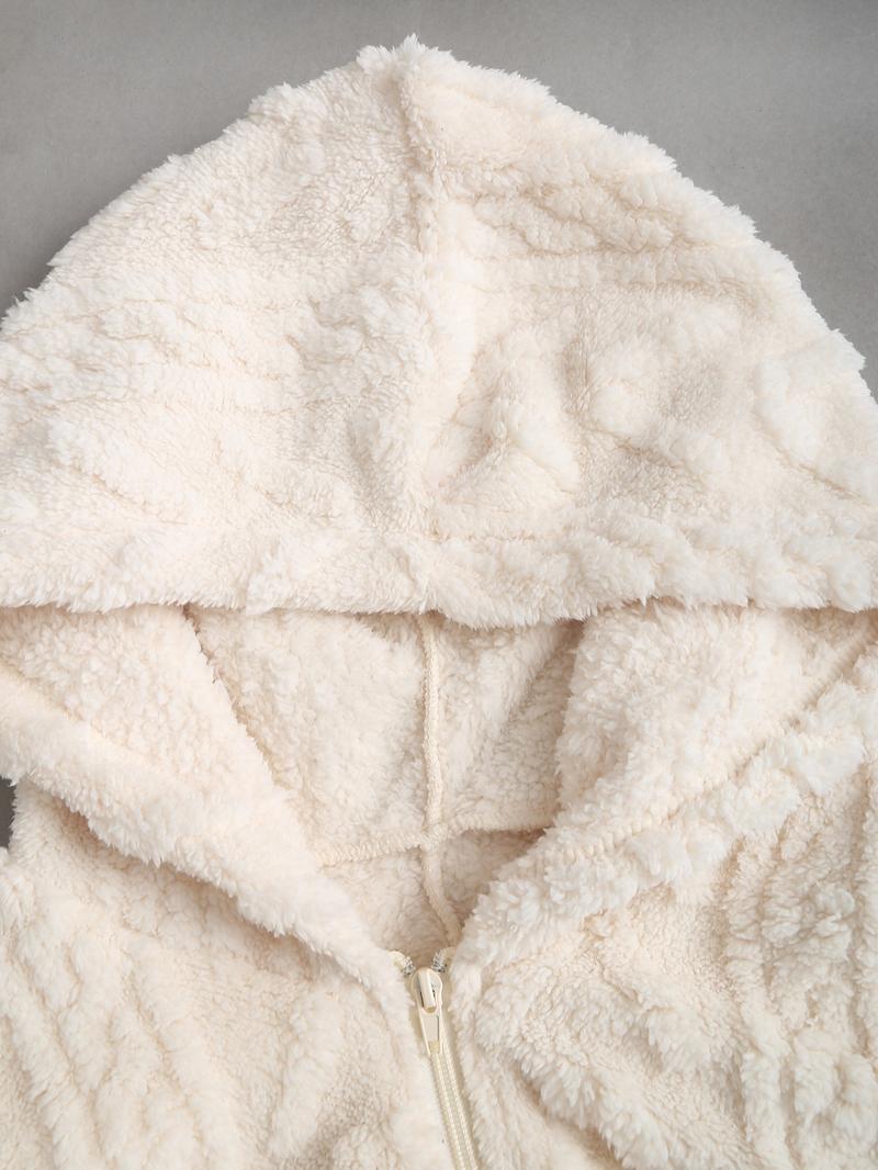 Elegant Women's Solid Color Wool Hooded Long Sleeve Deep V Sexy Jumpsuit, Slim-Fit Contemporary Style for All Seasons