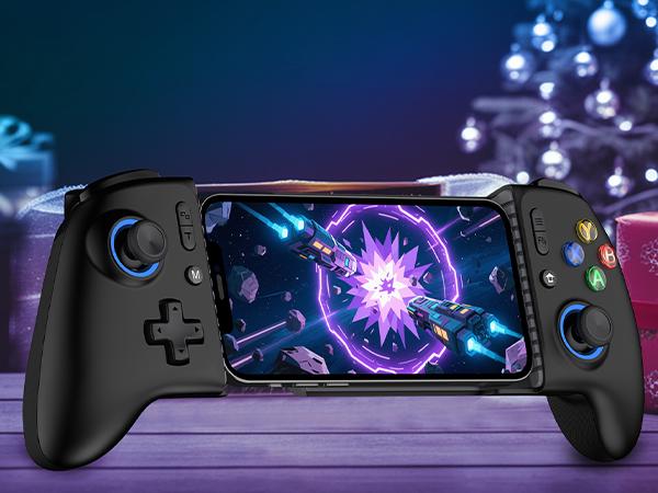 BEBONCOOL for iPhone Game Controller – Compatible with iPhone 16/15 & Android, Mobile Gaming Controller with Hall Triggers/Joysticks, Wireless Phone Controller for Xbox Game Pass, Steam Link & More, Black