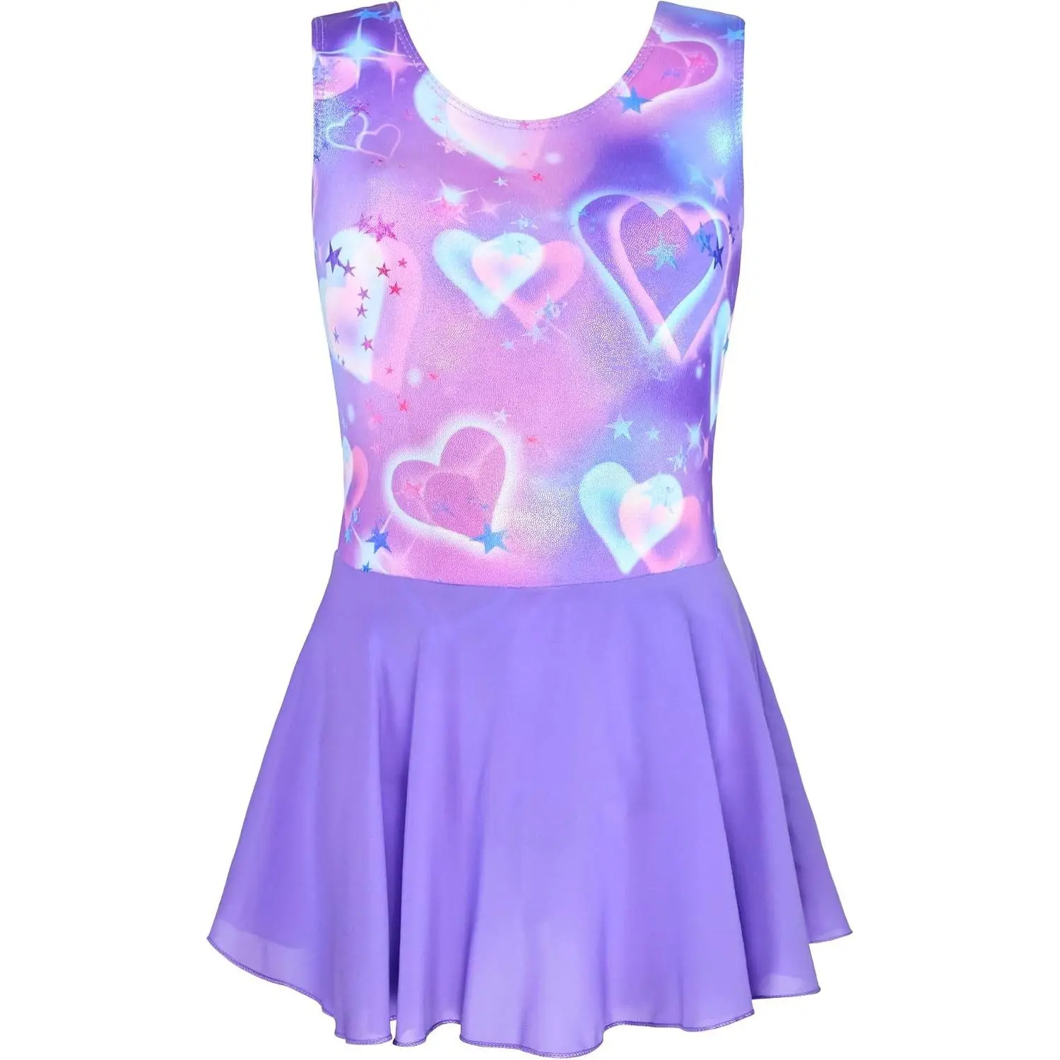 Girls Ballet Leotard with Skirt Sparkle Sleeveless Dance Dress Ballerina Dancewear Toddler Gymnastics Outfit