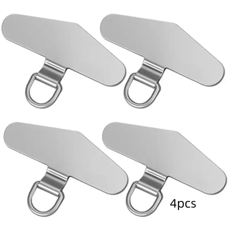 4-Pack Stainless Steel Phone Lanyard Clips, Universal Phone Case Strap Hooks, Durable Metal Connectors, Essential for All Phone Cases, Phone Strap Holder