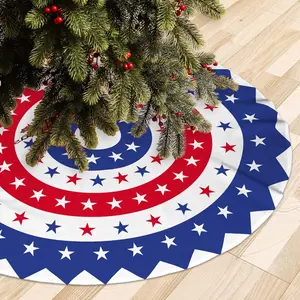 4th of July Tree Skirt, July 4th Decorations 36inch Christmas Tree Skirts Holiday Party Decor Mat Ornaments Tree Decorationsfidget toys