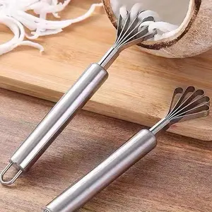 1pc Stainless Steel Coconut Meat Scraper Fish Scaler Remover For Kitchen Accessories