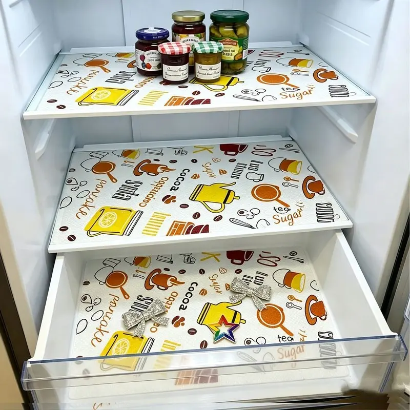 4/8pcs Kitchen Cabinet Pads, Drawer Liners, Versatile, Waterproof and Oil-Resistant, Non-Slip Eva Material, No Adhesive, for Cabinets, Fridges, Tables, Closets