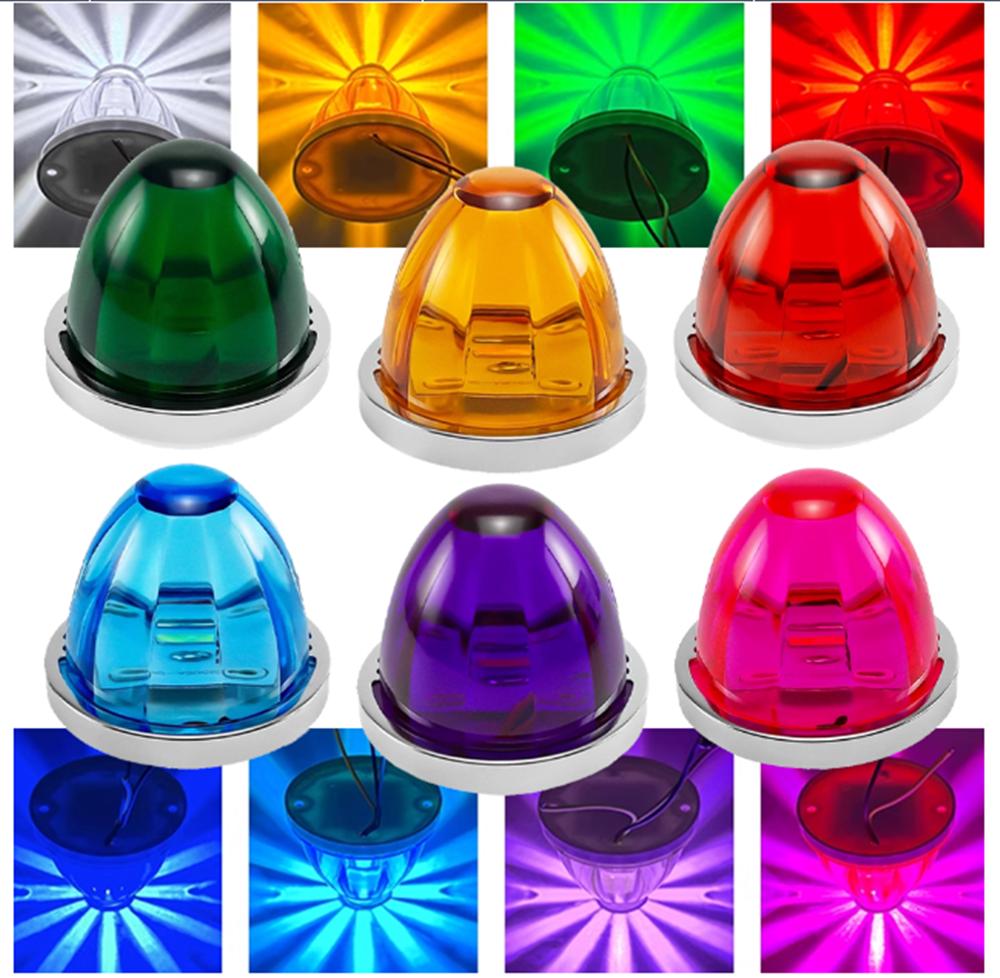 2PCS Lorry Side Light Car Truck Side Marker Signal Indicator Trailer Watermelon Lamp LED Waterproof 12V24V Car Clearance Light