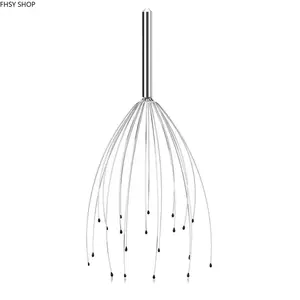 Viral 20-claw octopus head massager scalp tingler for stress & anxiety relief Niche handheld scalp stimulator head scratcher for all men women Soft flexible metal claws boost scalp circulation, bedtime wind-down and office stress relief
