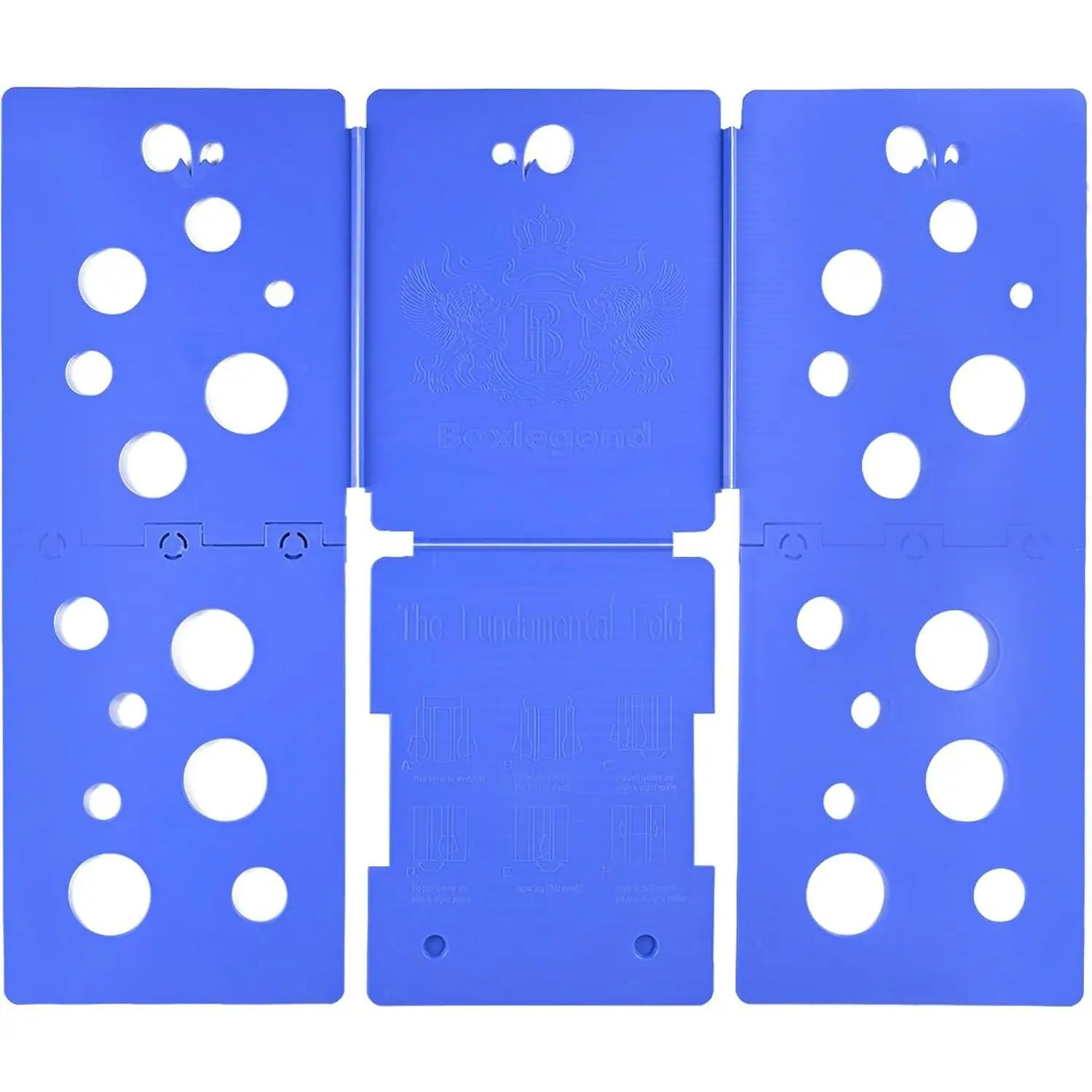 V5 Assemblable Shirt Folding Board Easy Fast Clothes Folding Tool Laundry Helper for T-Shirt Garment Organizing, Blue