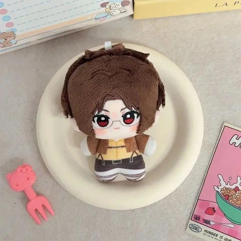 10cm Attack on Titan Eren Mikasa Levi Anime Mini Soft Keychain Cute Backpack Pendant Decoration Accessories Boys Girls Gifts