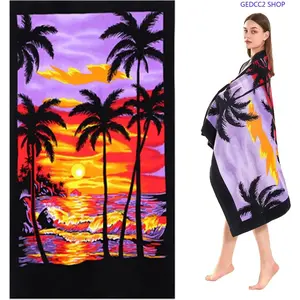 Oversized Cotton Beach Towel, Extra Large Plush Pool Towel, Soft Thick Highly Absorbent Bath Towel for Women & Men, Beach, Swimming, Travel, Camping & Outdoor Activities