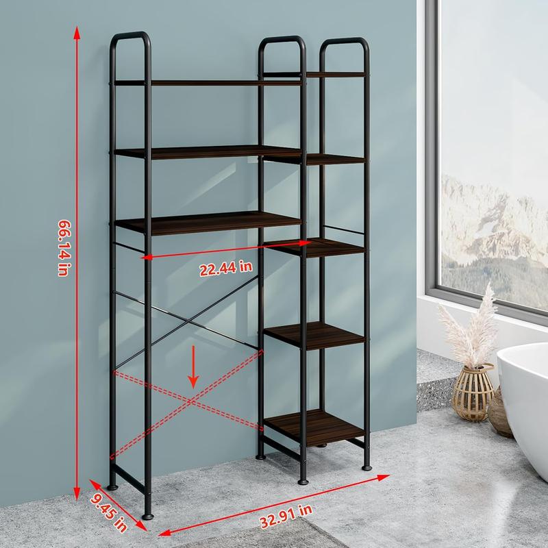 Over The Toilet Storage Bathroom Organizer Shelf Freestanding Space Saver with Toilet Multifunctional Rack Bathroom Organizer Towel Metal Deals For You Days