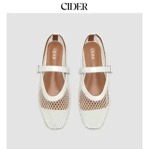 Cider FAUX LEATHER MESH MARY JANE FLATS