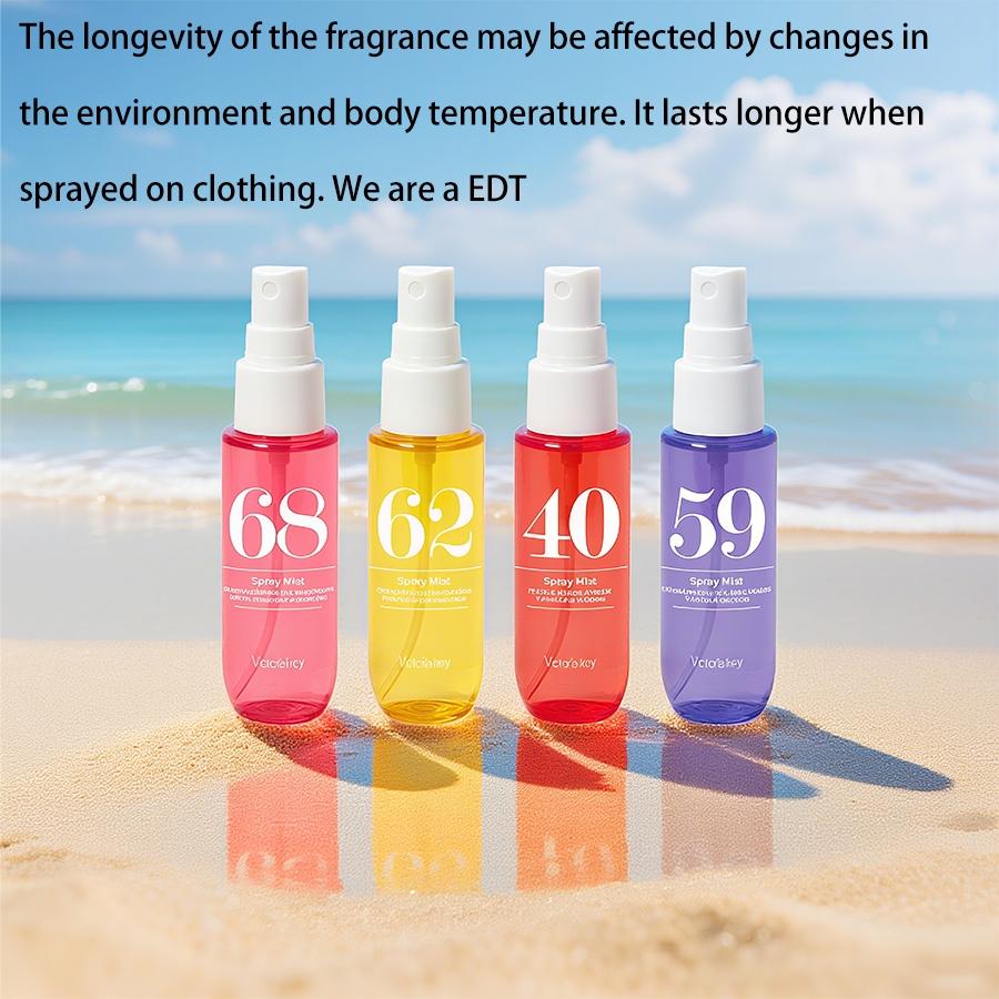 40ml Floral, Fruity and Gourmand Notes Perfume Set, Fruit Floral Scent, Fruity Scents, 4 Counts/set Long-Lasting Fragrances for Women, Daily Use or Gifts, Fragrance Gift Bundle, All-Occasion Perfume Collection