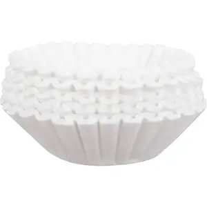 Commercial Coffee Filters 12 Cup Extra Large (300ct) - 9.75" Diameter Unbleached Filters for Bunn Style Machines, Flat Bottom Design Prevents Overflow - Bulk Cold Brew & Restaurant