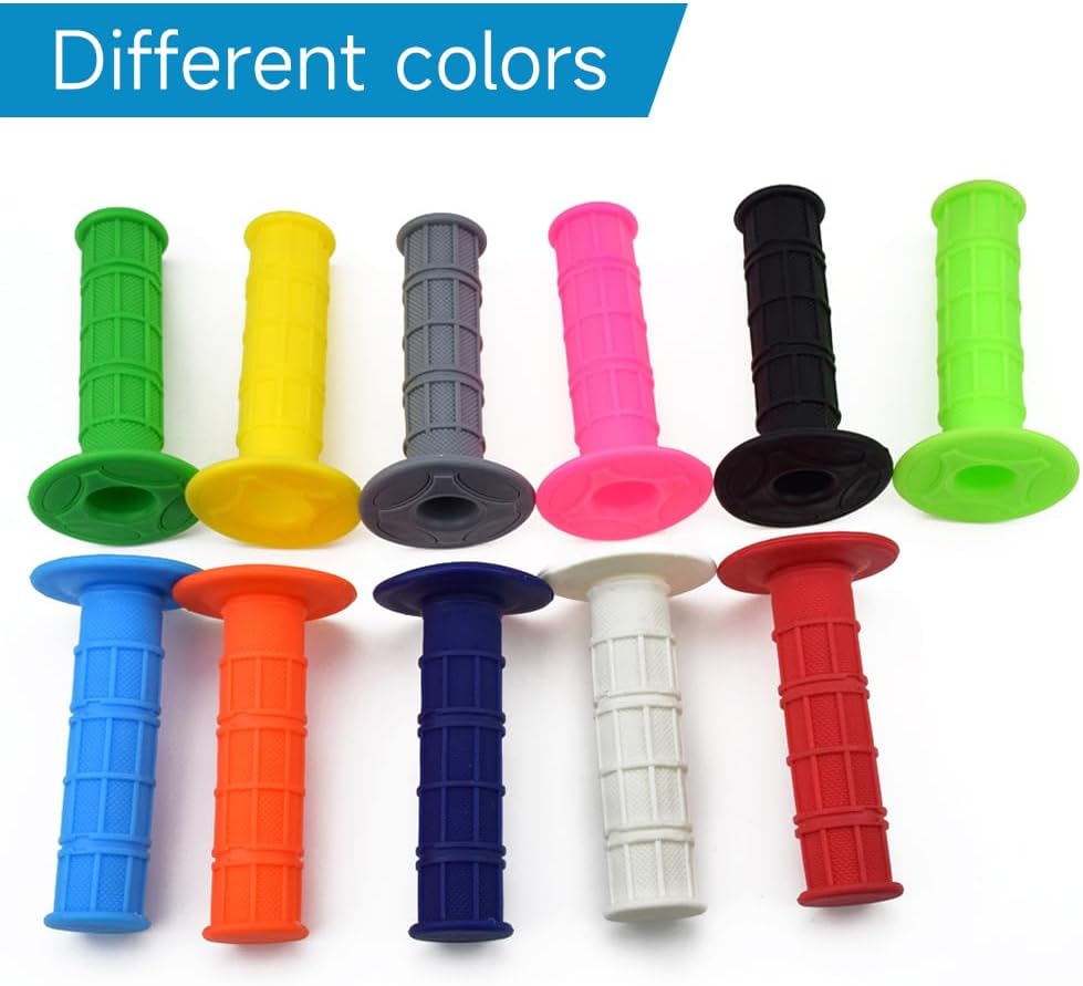 7/8 Inches Universal Motorcycle Grips Hand Grips for CRF50 CRF125 YZ80 YZ85 YZ250 KLX110 TTR125 SSR125 Pit Dirt Bike Off Road Parts Blue Rubber