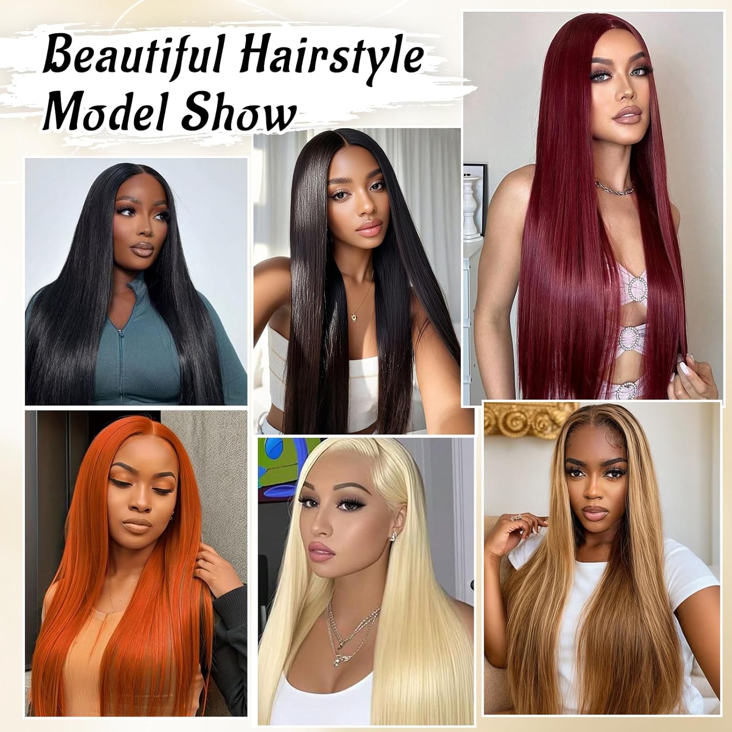 Wigs for, Lace Frontal Wig Long Straight Wigs Hairline with Transparent Lace Heat Resistant Lace Front Wigs for Girls Daily Party Use 30 Inch