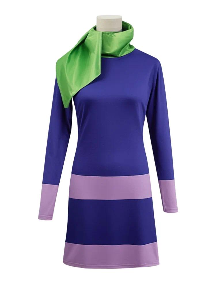 Wholesale Daphne Blake Cosplay Costume Role Play TV Sicoob Dress Headband Socks Set Girls Role Play Cloth Halloween Fantasy
