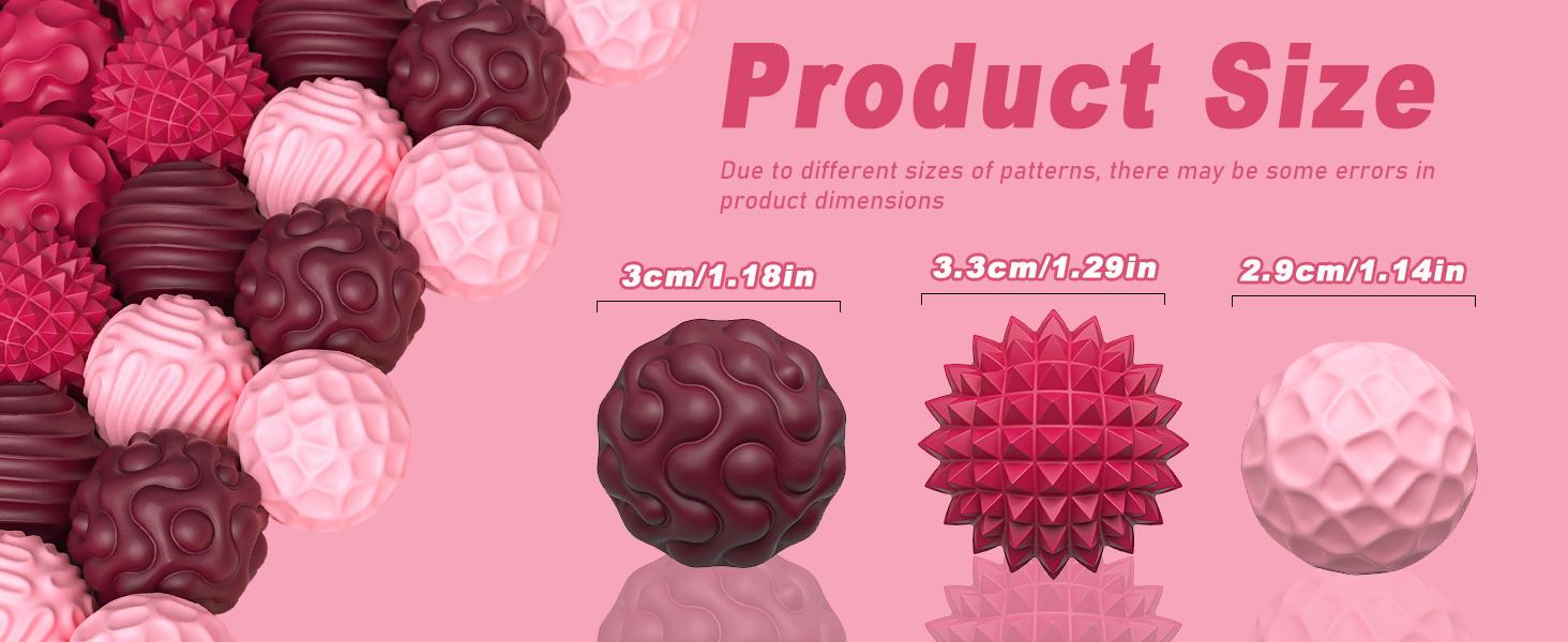 Silicone Ball Set, 6 Counts/set Fidgeting Relax Toys with Elastic TextureSensory Magnetic Fidget Balls, ADHD Anxiety Calm Down Tool, Fun Textures Roller Travel Toys Gift,ADHDFidgetToys, Valentine's Day and New Year's gift