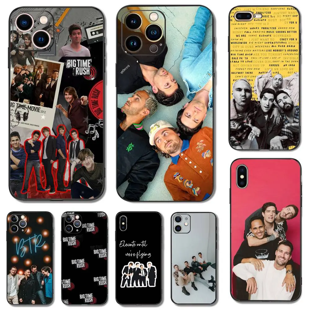 Combination R-Rush Smartphone Casing for iPhone 17 Air, 16 Pro Max, 15, 14 Plus, 13, 12, 11 - Soft Silicone Black Shockproof TPU Handheld Cellphone Devices Case