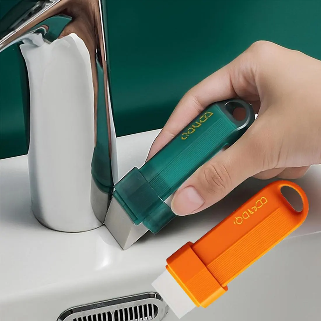 1pc Magic Multi-Functional Reusable Cleaning Brush - Random Color, No Batteries Required, Kitchen & Bath Daily Cleaning Tool - Removes Limescale, Rust, Glass Stains, Scouring Pad & Cleaning Stick