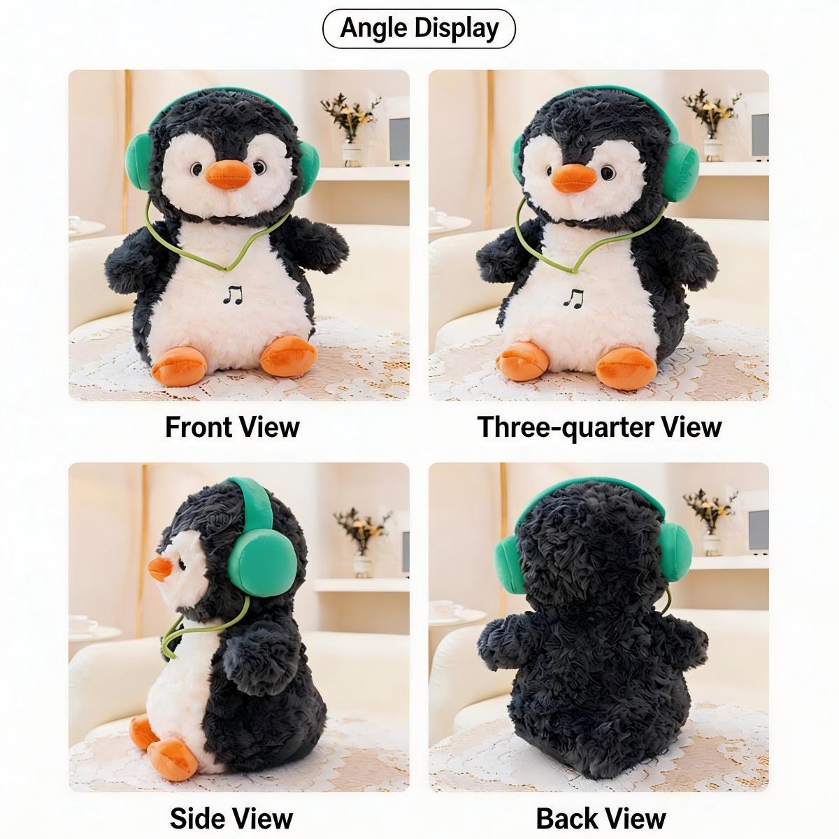 cute stuffed animal squishy toy cheap stuff Squeezable plushies 9.06in Headphone Penguin gifts for bf cute boyfriend gifts girlfriend gift girly birthday gifts
