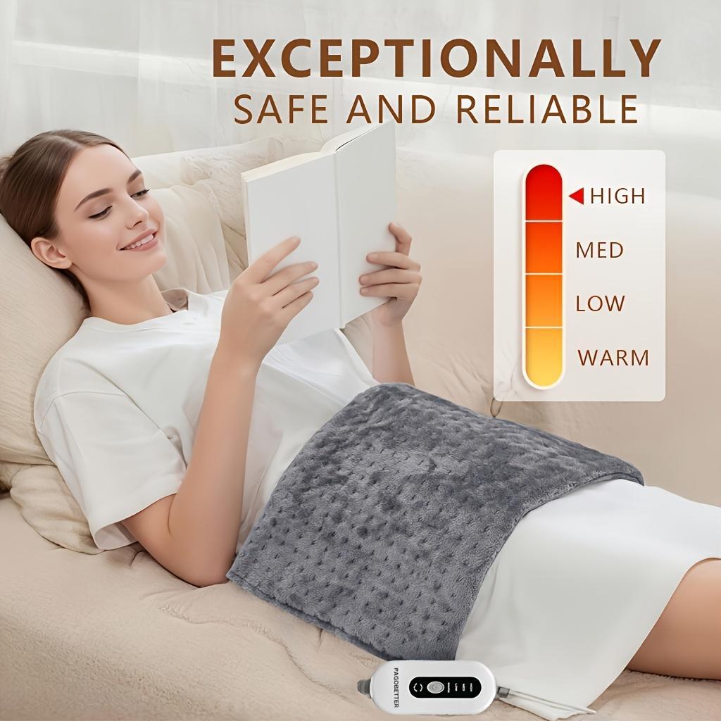 Winter Electric Pad for the Waist Electric Blanket, Bed Relieves Back and Cramps Auto-Shutoff Timer 6 Temperature Settings Fatigue-Relieving Pad Gift for Seniors Size: 12 inches × 24 inches