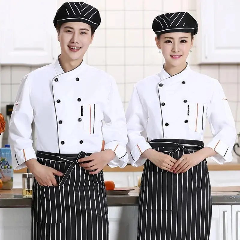Hotel Restaurant Men's Chef Uniform Summer Lightweight Short Sleeve Wear-resistant Kitchen Workwear