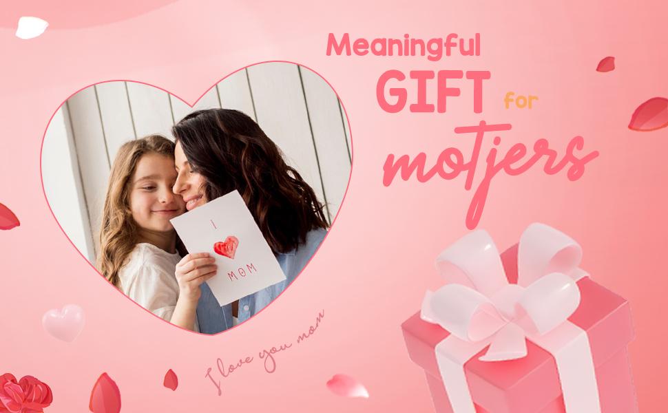 other's Day Gifts for Mom Daughter 2 Pcs Pink Heart Rhinestone Charm Mother&Daughter Matching Keychain Bag Pendant