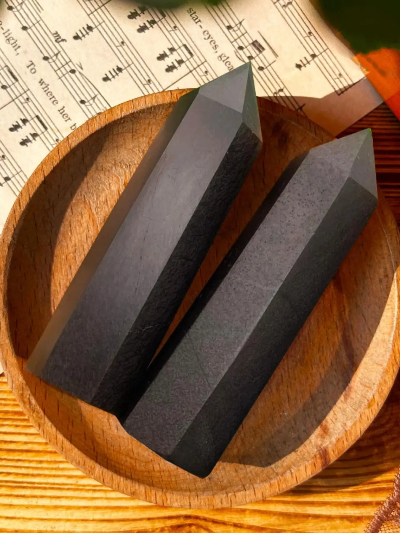 Natural Shungite Polished Stone Point Tower, Exquisite Large-Sized Home Decor Ornament, Natural Stone for Bedroom & Living Room