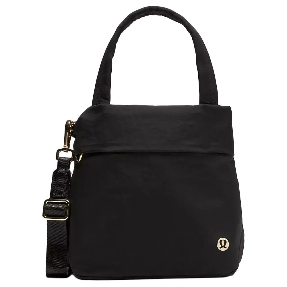 Lululemon On My Level 5L Nylon Crossbody Tote Bag - Hands-Free Carry-All Women's Handbag, Casual Unisex Design for Men, Black, Hands-Free Women's Handbags, Carry-All Women's Handbags