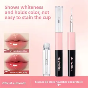 Spring Limited Edition Maple Kiss Dual-Ended Lip Gloss, Shiny Mirror Finish, Non-Staining, Four Ways to Use, Long-Lasting Makeup Gift