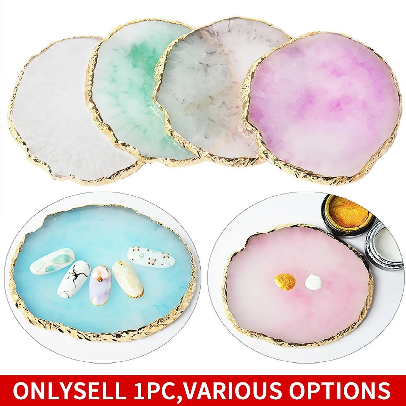 Nail Art Palette Nail Color Mixing Palette Nail Art Painting Non-slip Palette Press On Nails False Nails Photography Display Board Nail Art Tool Suitable for DIY Manicure Supplies