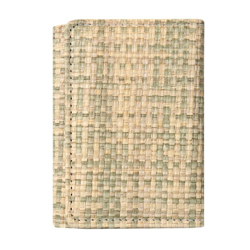 Woven Pattern Multi-Functional Card Holder PU Leather Wallet with Multiple Slots for Men & Women Creative ID Case for Credit Cards & Driver's License Everyday Essential