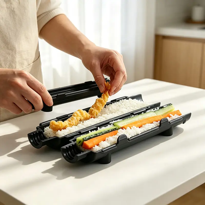 1pc Push Sushi Model Sushi Making Machine Quick Sushi Bazooka Japanese Rolled Rice Mold Vegetable Meat Rolling Kitchen Tools