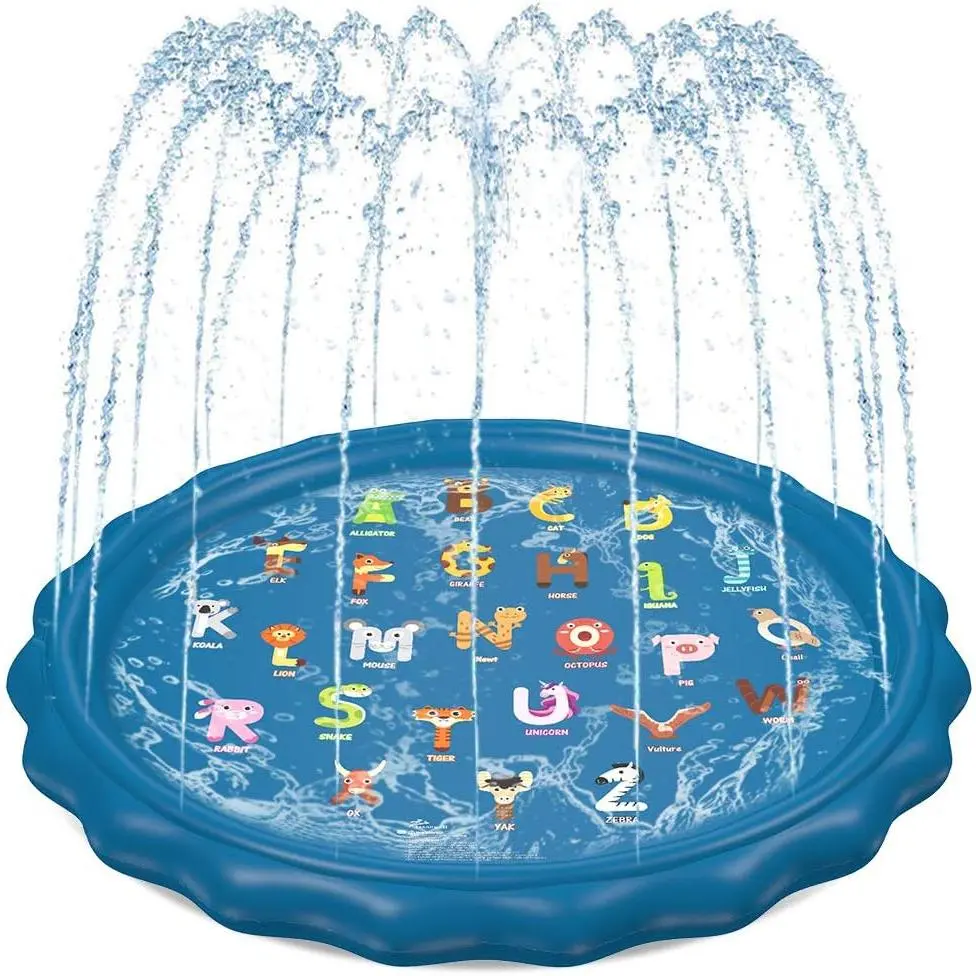 Splash Pad Sprinkler for Kids 60" Splash Play Mat Outdoor Water Toys Inflatable Splash Pad Baby Toddler Pool Boys Girls Children Outside Backyard Dog Sprinkler Pool for Age 1 2 3 4 5 6 7 8 9fidget toys
