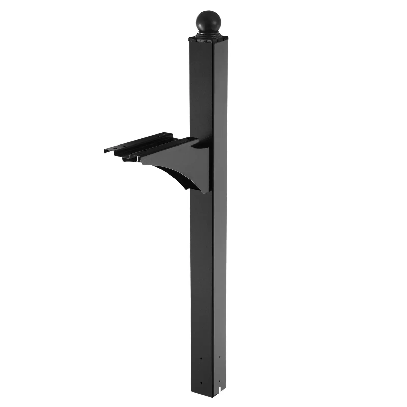 【DealsForYouDays】VEVOR Aluminum Mailbox Post, 56x4x4 In, In-Ground Mounting Stand with Universal Plate Bracket, Heavy-Duty Metal Post Sleeve Kit for Residential Curbside Outdoor Use, Powder-Coated Black