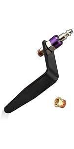 Steel Pneumatic Tool Rafter Hook Hanger, Lightweight, Durable,Reusable Metal Organaizer Adjustable Easy Install Hooks with 1/4" Air Tool Swivel Fitting, for Air Nailer, 1-Piece Brass Fitting