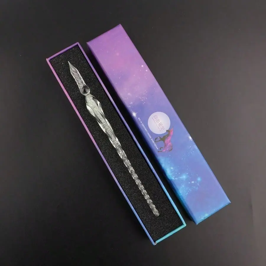 Starry Glass Dip Pen Set, Includes Pen and Gift Box, Elegant Student Art Supplies, Ideal Gift for Writers and Calligraphy Enthusiasts