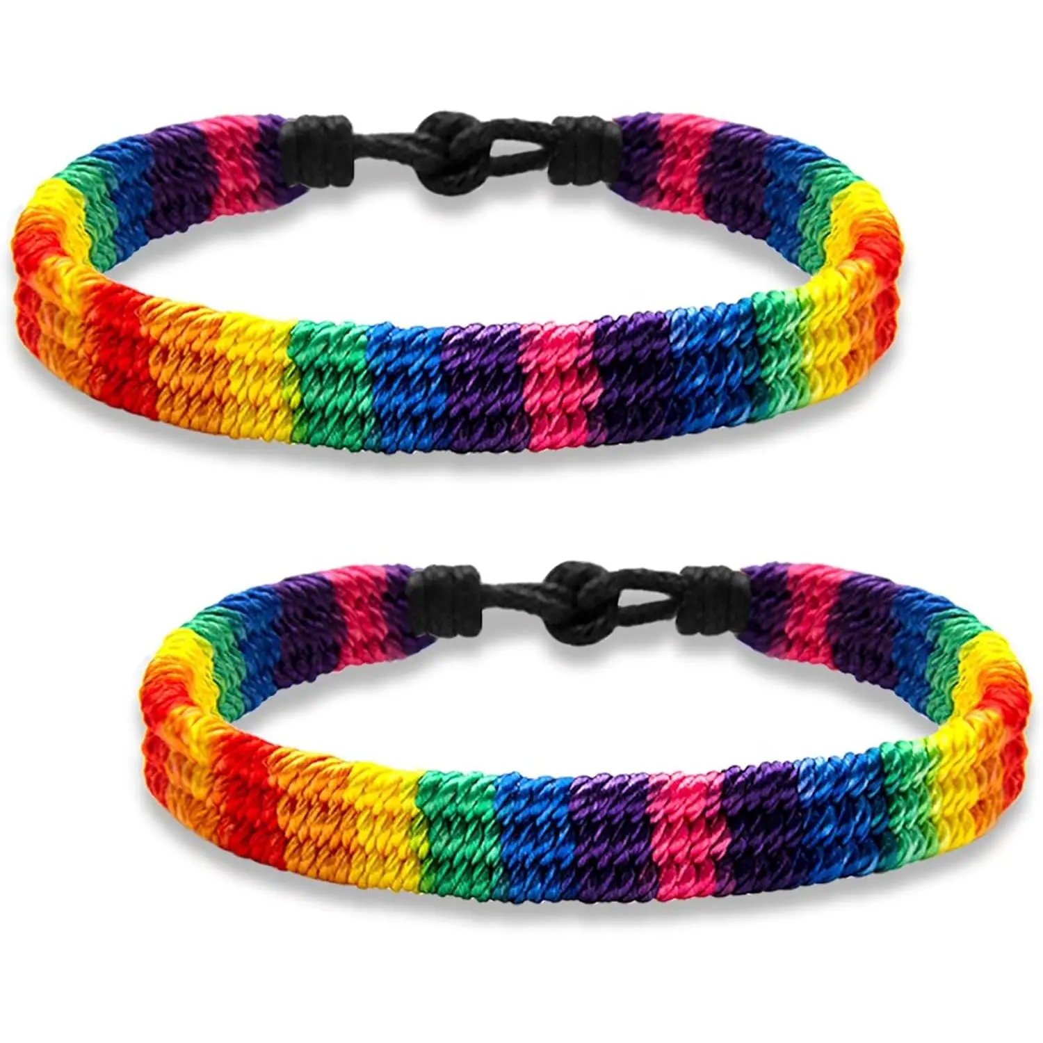 LGBT Pride Rainbow Bracelets for Couples  Pride Friendship LGBTQ Bracelet for Women Men Braided Wristband Adjustable