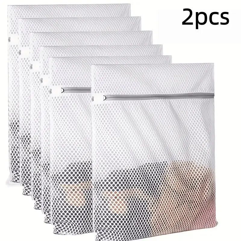 2-Pack Thick High-Density Laundry Mesh Bags, Breathable Fine Mesh Design, Anti-Tear and Deformation, Durable for Delicate Clothes, Home Washer Protection
